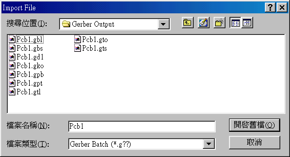 點(diǎn)選PCB.gto，頂層覆蓋層的Gerber文件。