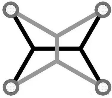 灰色Steiner樹不是最優(yōu)的，但黑色Steiner樹是最優(yōu)的。