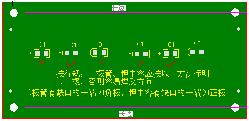 關于二極管、鉭電容的極性標注